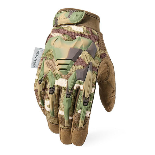 A camo pair of gloves