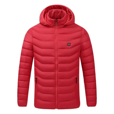 A red heated jacket